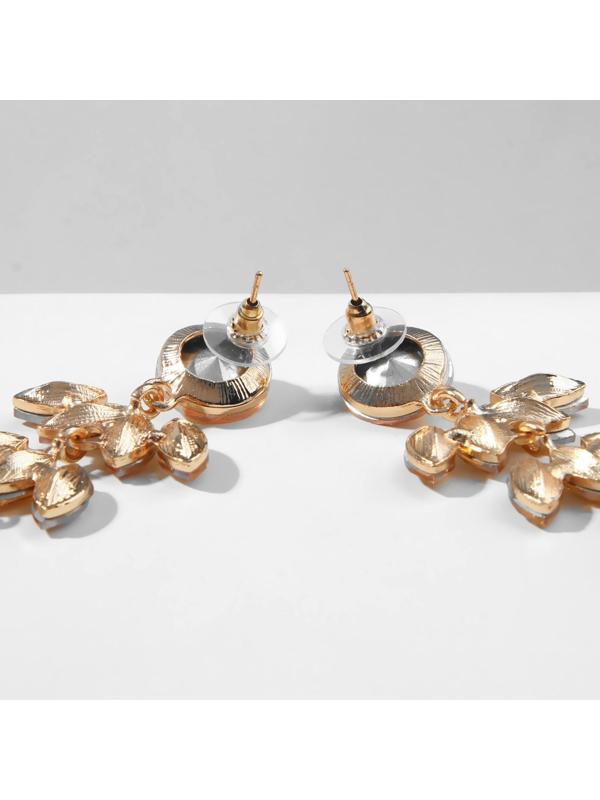 Серьги висячие со стразами 