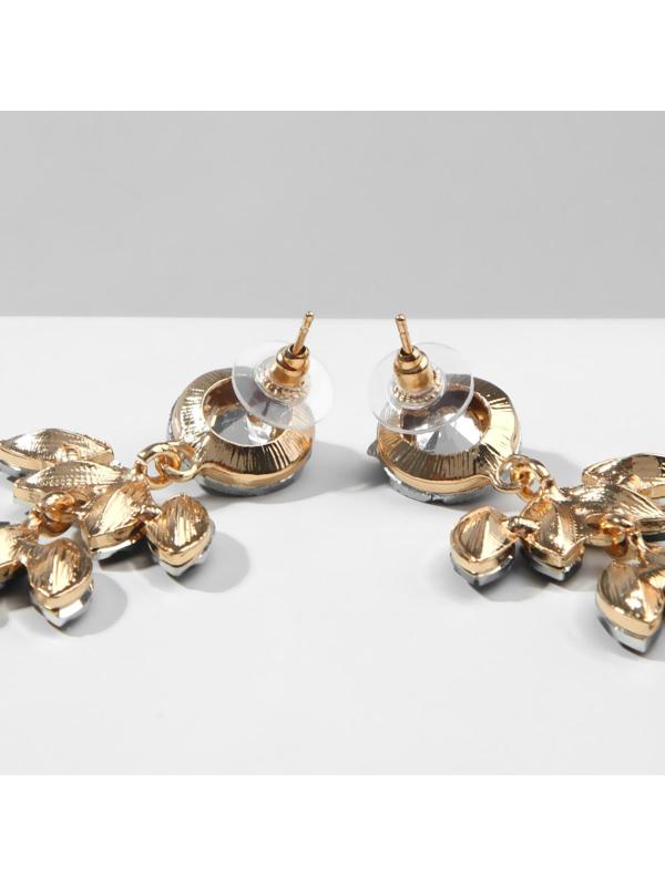 Серьги висячие со стразами 