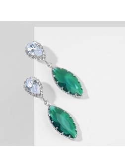 Серьги со стразами 