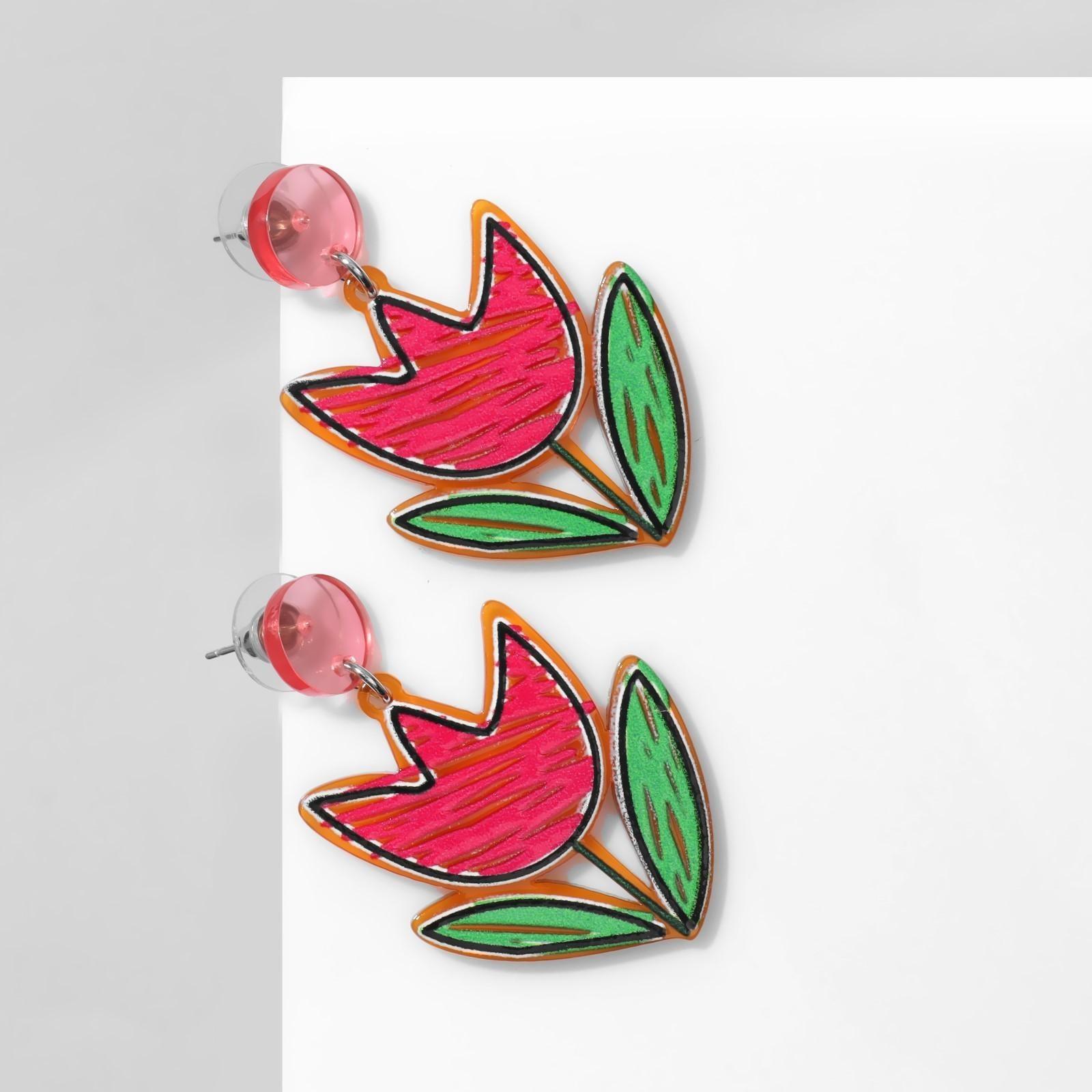 Серьги акрил 