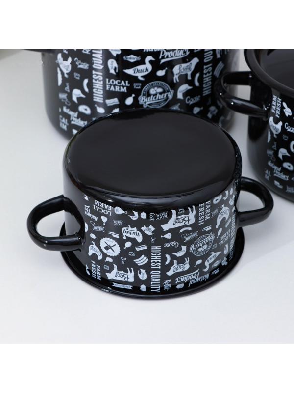 Набор кастрюль «Ферма», 3 предмета: 1,5 л, 2,9 л, 4,5 л