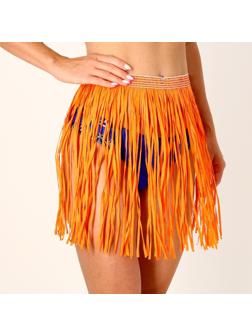 Гавайская юбка, 40 см, цвет оранжевый