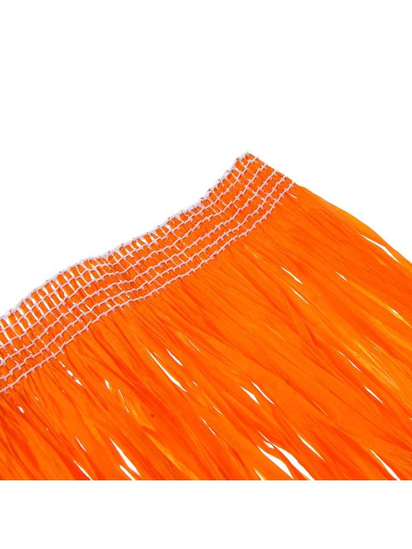 Гавайская юбка, 40 см, цвет оранжевый