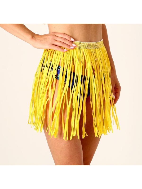 Гавайская юбка, 40 см, цвет желтый