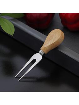 Нож для сыра Доляна «Ломоть», ручка из гевеи, 12,9×3 см