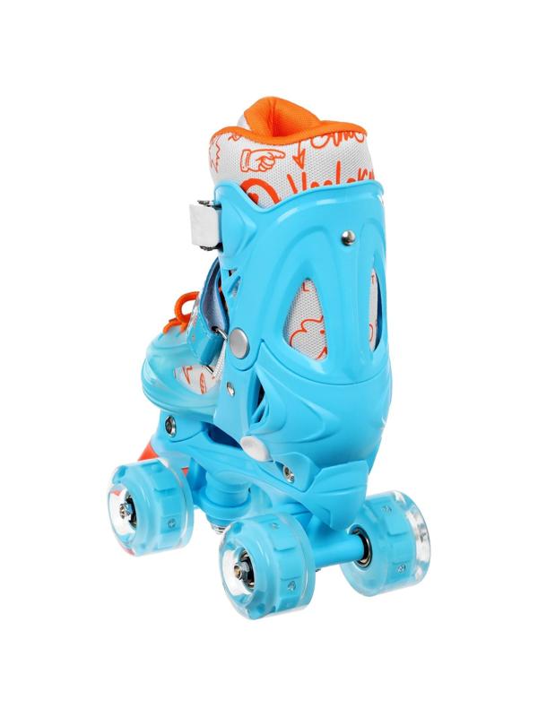 Роликовые кроссовки, раздвижные, колёса световые PU, р. 27-30