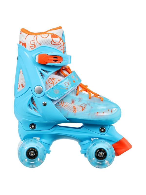 Роликовые кроссовки, раздвижные, колёса световые PU, р. 27-30