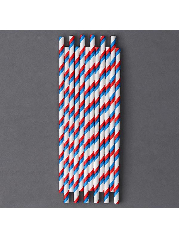 Трубочки для коктейля «Россия», набор 12 шт.
