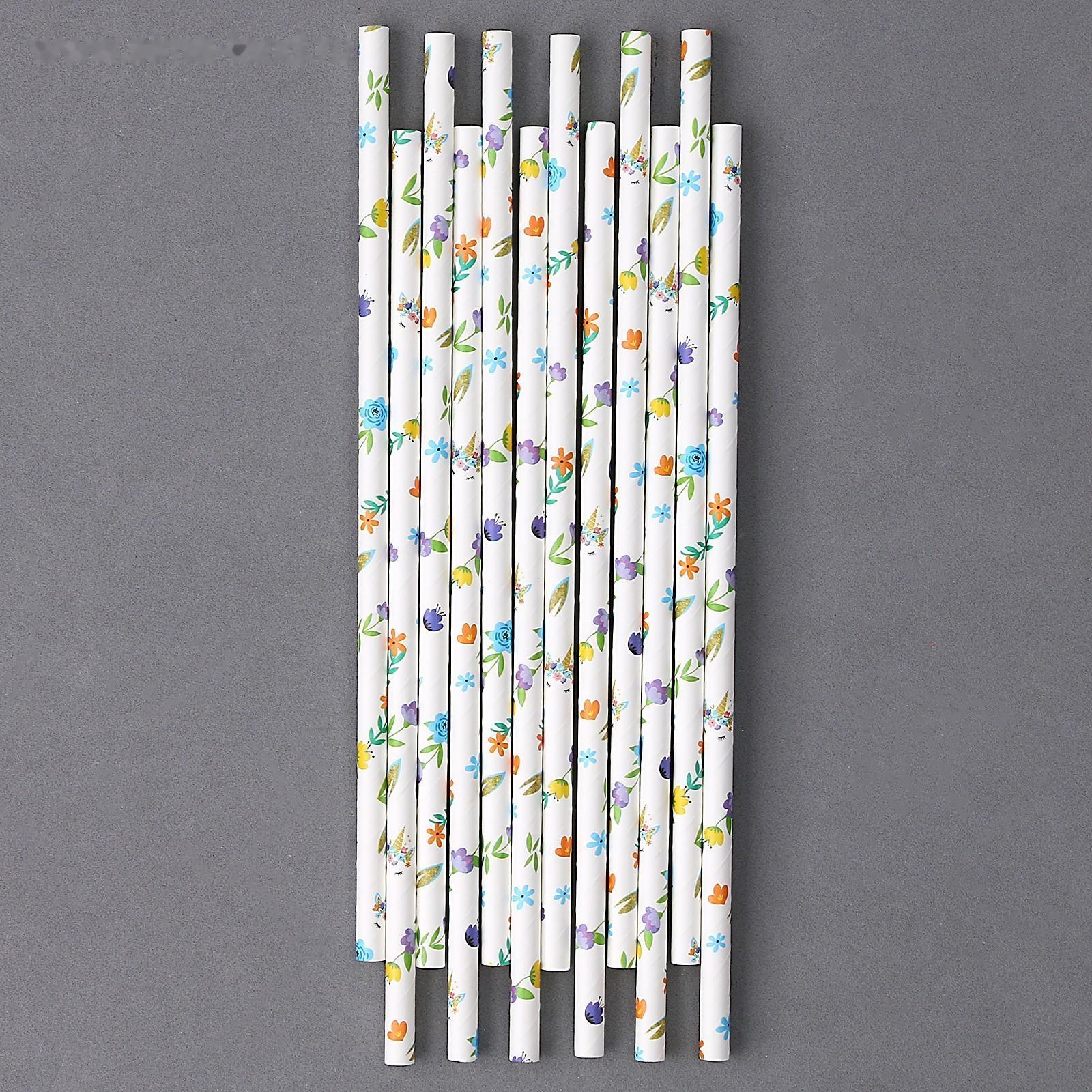 Трубочки для коктейля «Цветочки», набор 12 шт.