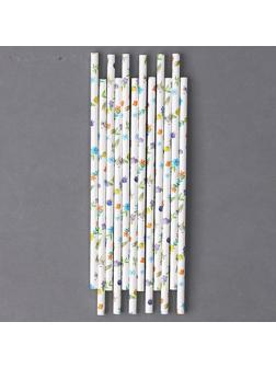 Трубочки для коктейля «Цветочки», набор 12 шт.