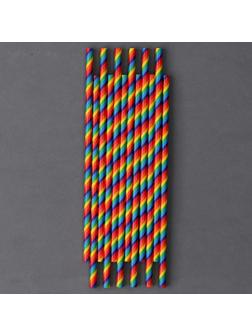 Трубочки для коктейля «Радуга», набор 12 шт.