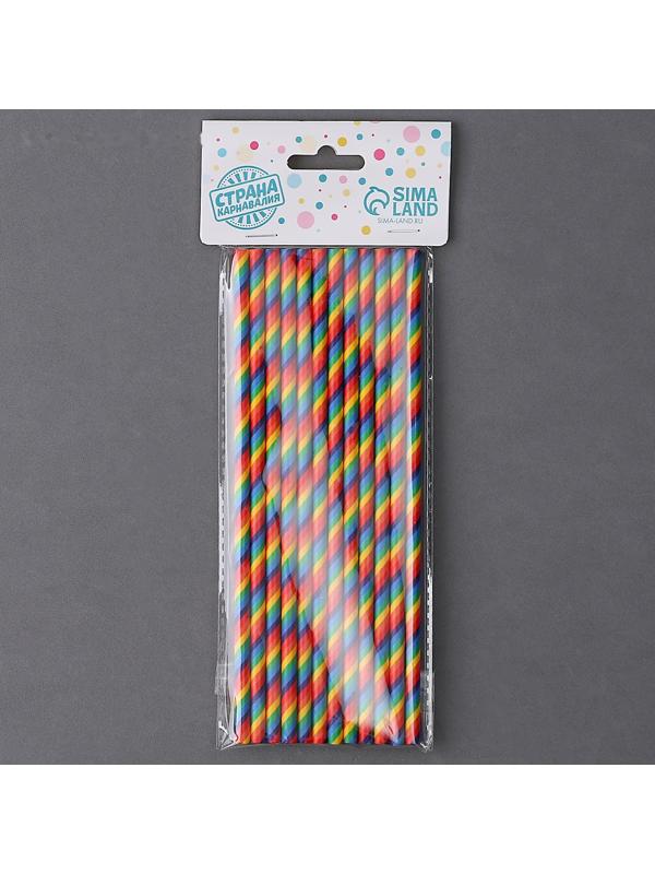 Трубочки для коктейля «Радуга», набор 12 шт.