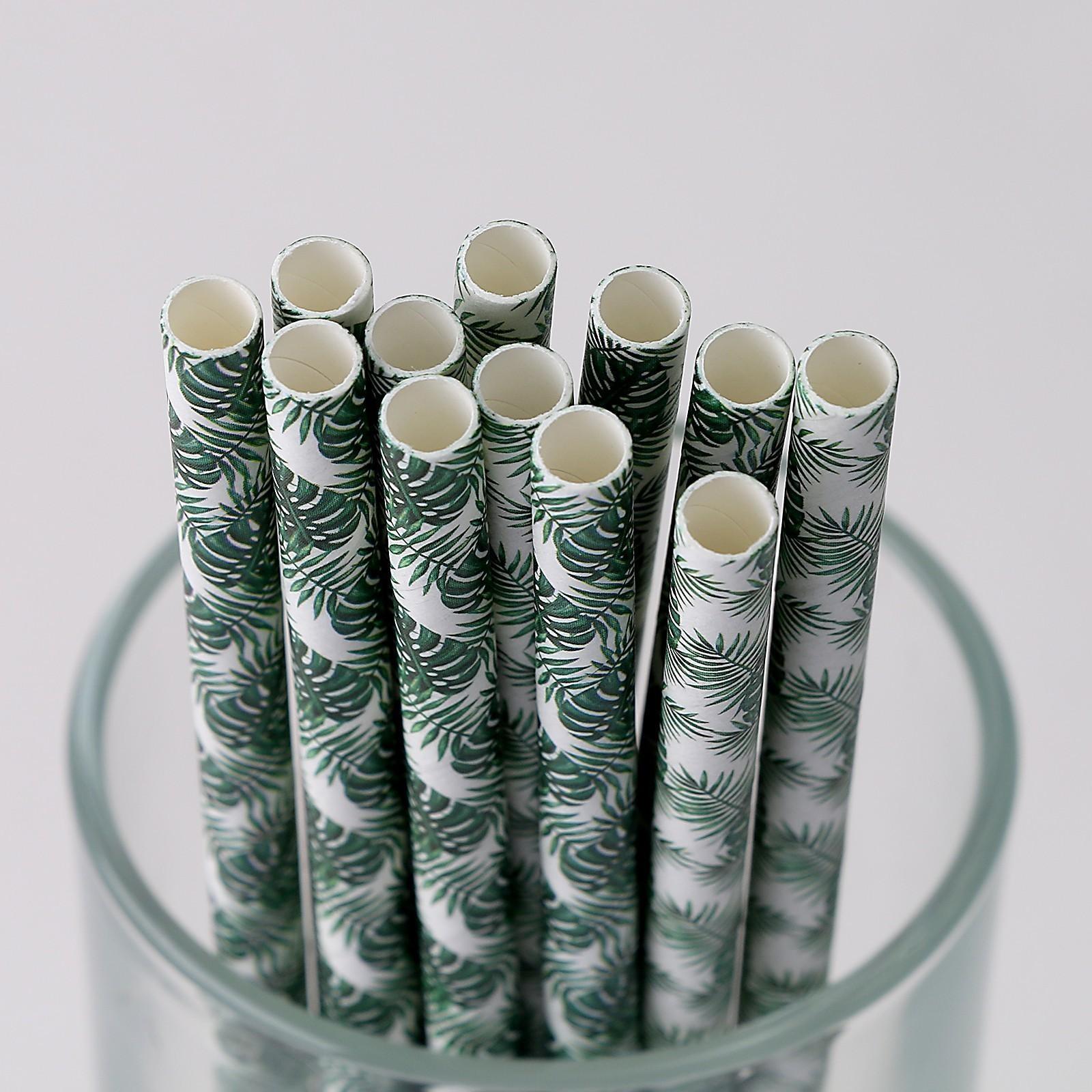 Трубочки для коктейля «Листья», набор 12 шт.