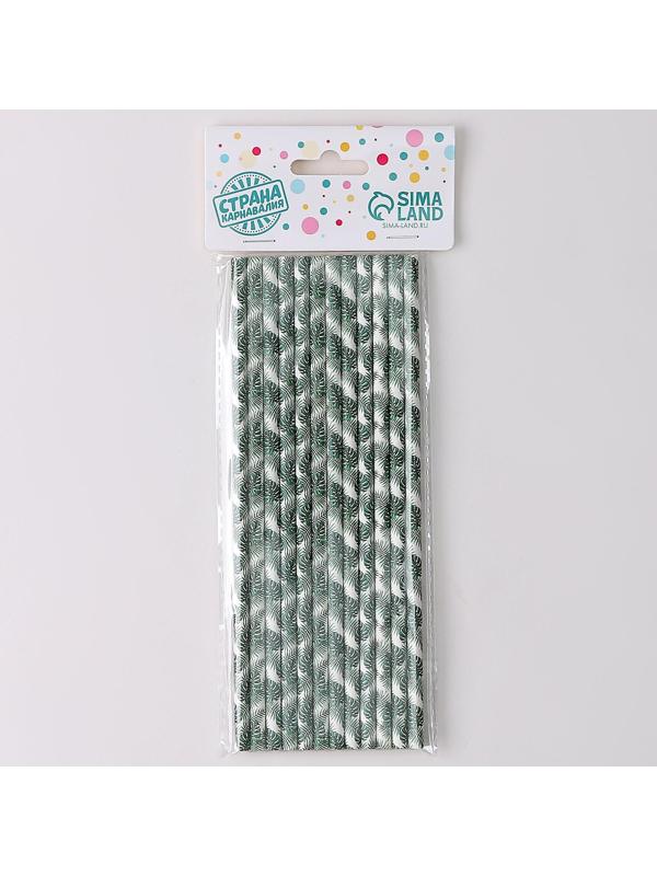 Трубочки для коктейля «Листья», набор 12 шт.