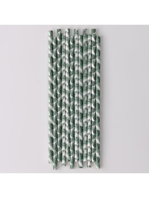 Трубочки для коктейля «Листья», набор 12 шт.