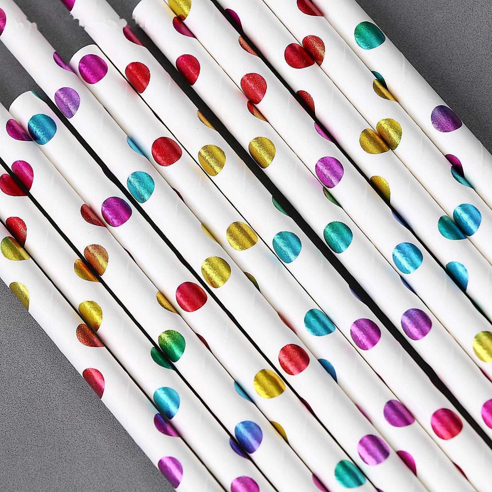 Трубочки для коктейля «Конфетти», набор 12 шт.