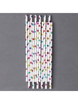 Трубочки для коктейля «Конфетти», набор 12 шт.