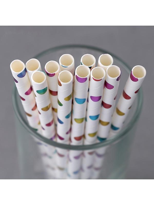 Трубочки для коктейля «Конфетти», набор 12 шт.