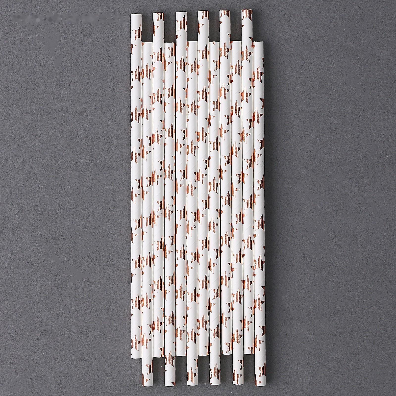 Трубочки для коктейля «Розовые звёзды», набор 12 шт.