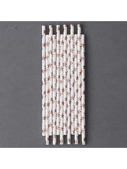 Трубочки для коктейля «Розовые звёзды», набор 12 шт.