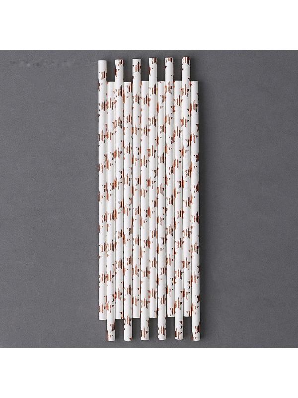 Трубочки для коктейля «Розовые звёзды», набор 12 шт.