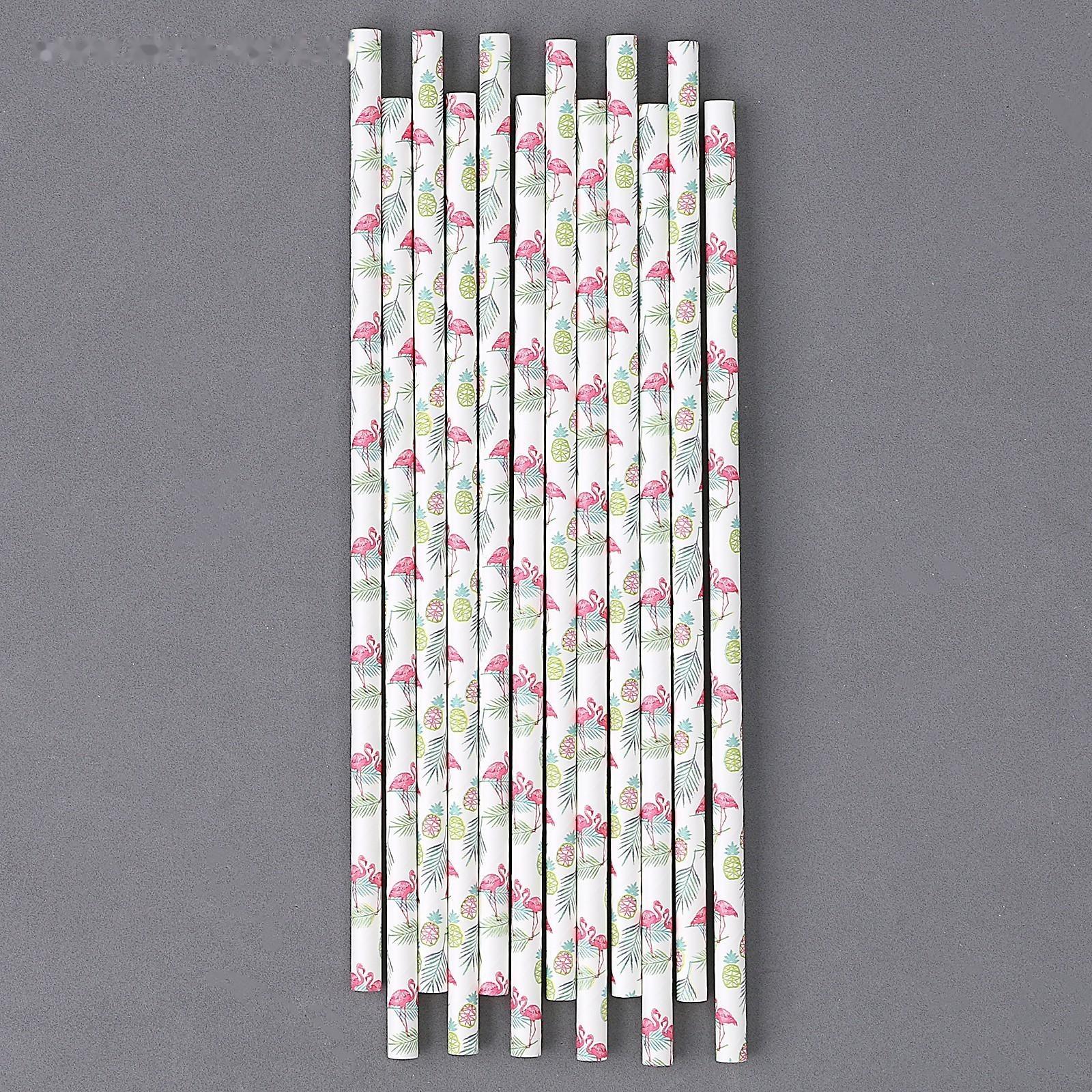 Трубочки для коктейля «Фламинго», набор 12 шт.