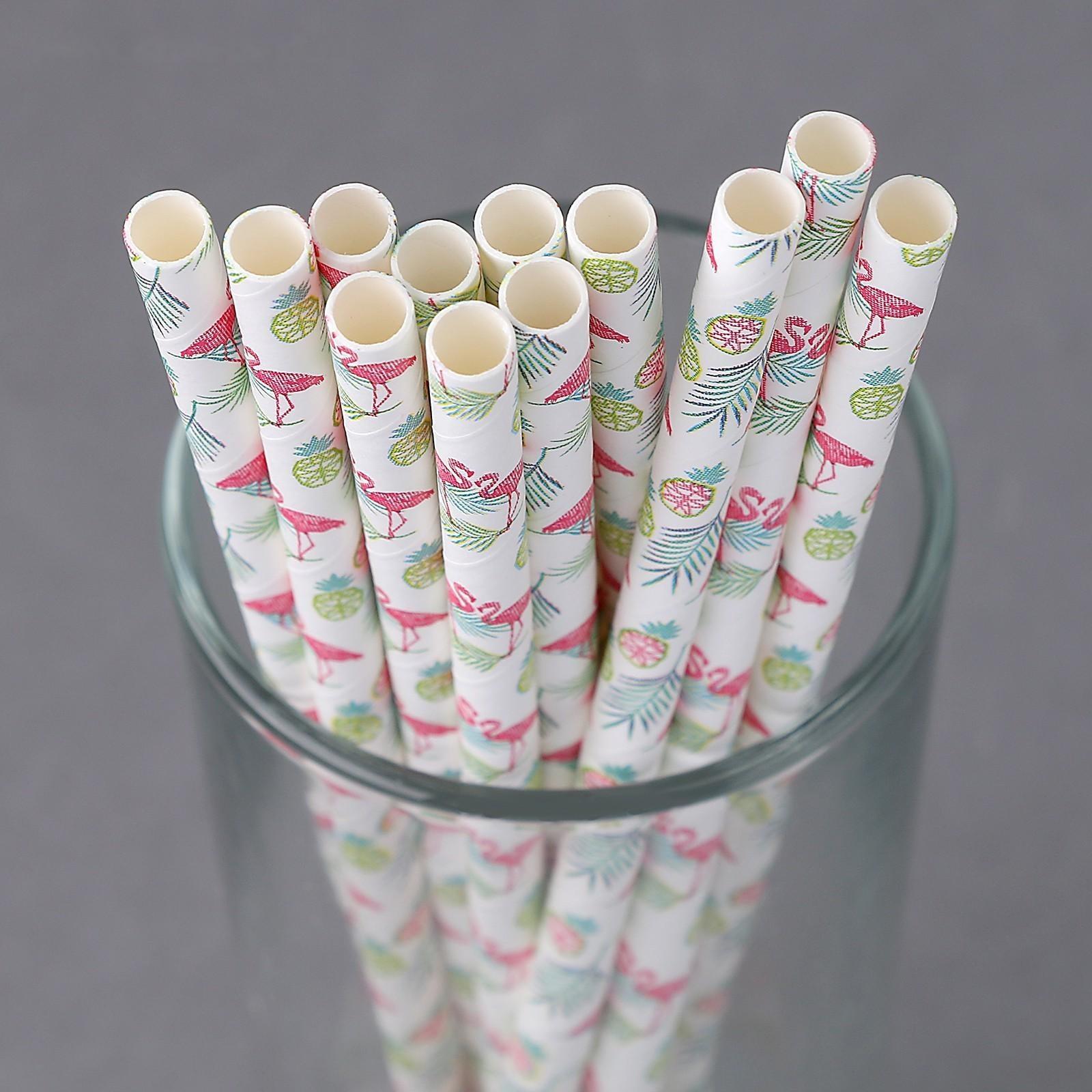 Трубочки для коктейля «Фламинго», набор 12 шт.