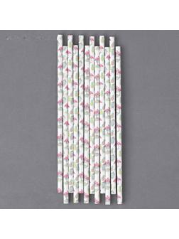 Трубочки для коктейля «Фламинго», набор 12 шт.