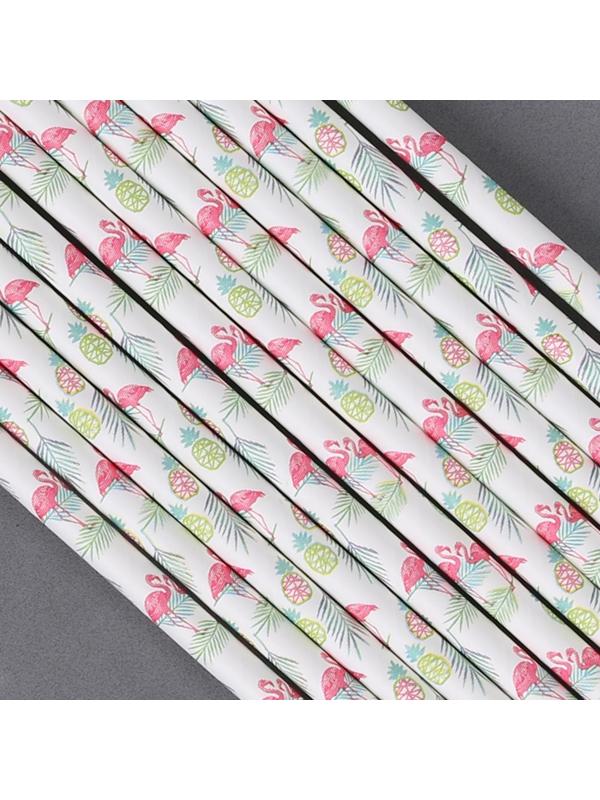 Трубочки для коктейля «Фламинго», набор 12 шт.