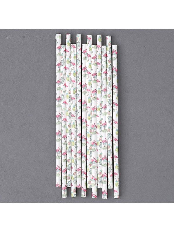 Трубочки для коктейля «Фламинго», набор 12 шт.