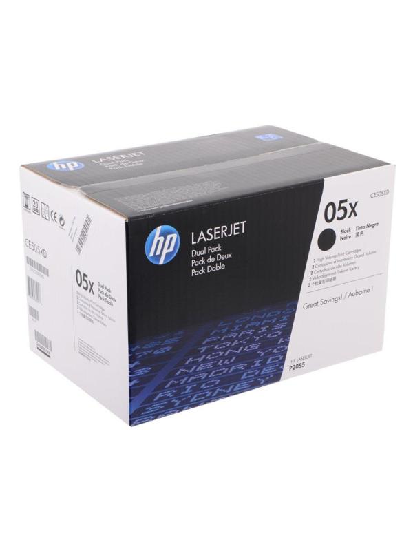 Картридж лазерный HP 05X CE505XD чер. пов.емк. для LJ Р2055 (2шт/уп)