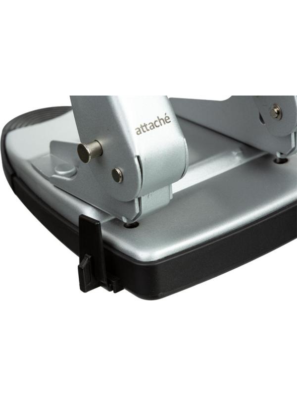 Дырокол ATTACHE 6760 до 60л., металл.,с лин.,с рез.вставкой,серебр.