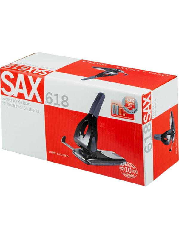 Дырокол SAX 618 до 65л., металл, с лин., синий, Австрия-Венгрия