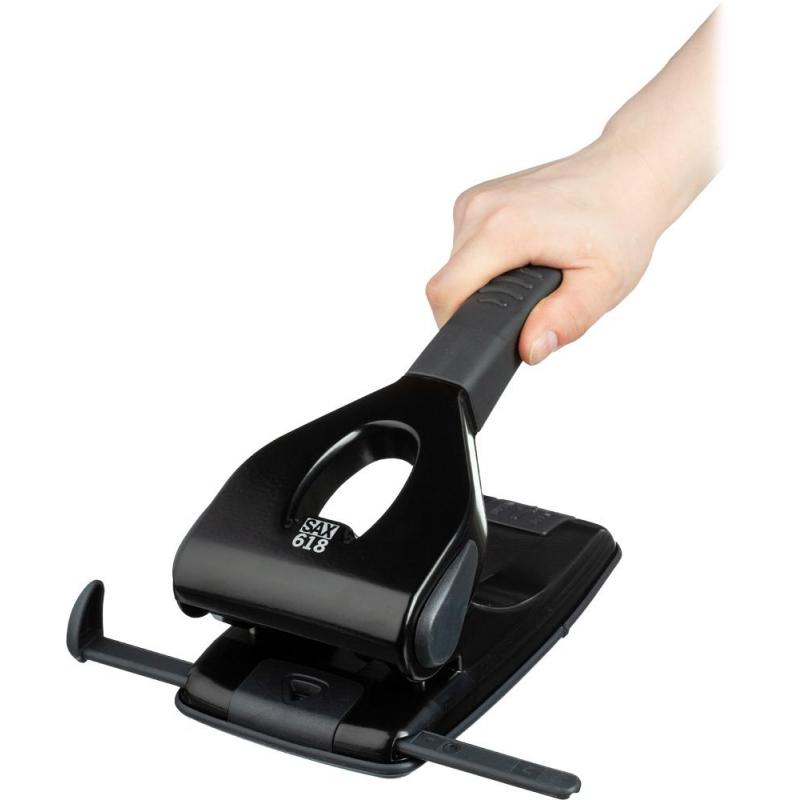 Дырокол SAX 618 до 65л., металл, с лин., черный, Австрия-Венгрия