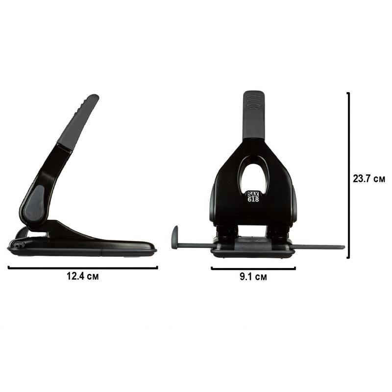 Дырокол SAX 618 до 65л., металл, с лин., черный, Австрия-Венгрия
