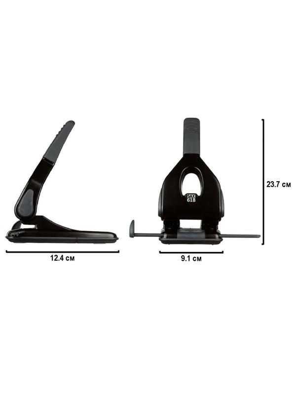 Дырокол SAX 618 до 65л., металл, с лин., черный, Австрия-Венгрия