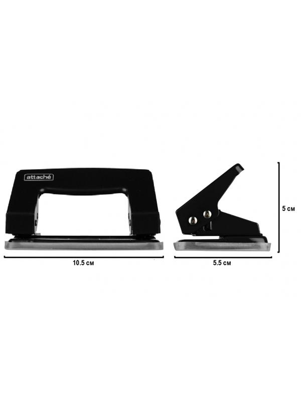 Дырокол ATTACHE 6304 до 10л., металл., черный