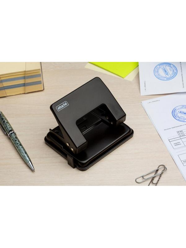 Дырокол ATTACHE WD204 до 16л., металл., черный