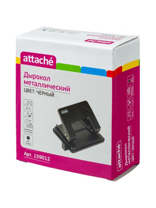 Дырокол ATTACHE WD204 до 16л., металл., черный
