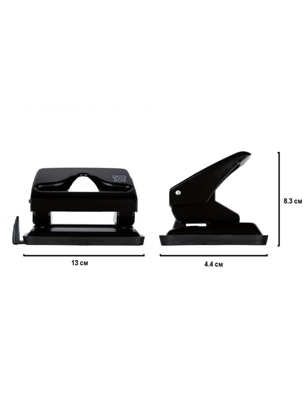 Дырокол SAX 306 до 20л., металл, с лин., черный, Австрия-Венгрия