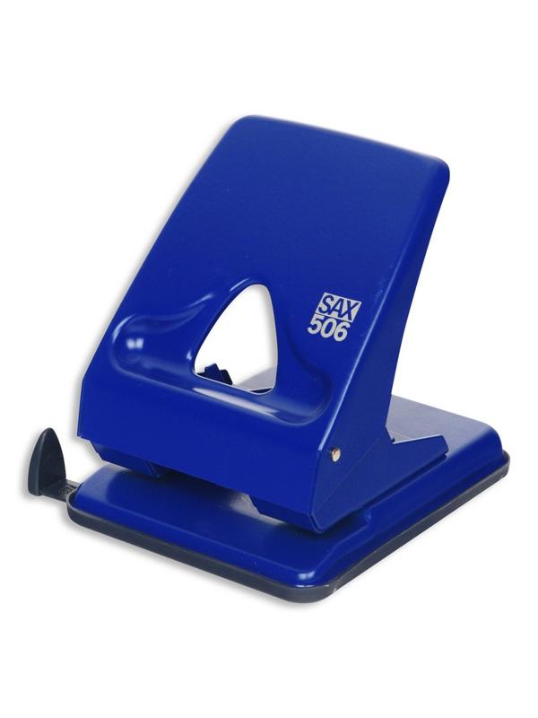 Дырокол SAX 506 до 40л., металл, с лин., синий, Австрия-Венгрия