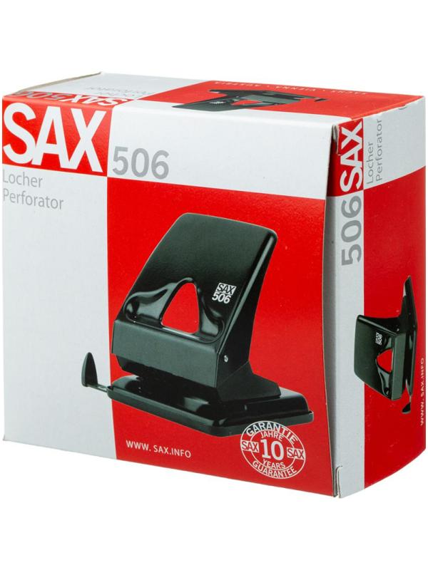 Дырокол SAX 506 до 40л., металл, с лин., черный, Австрия-Венгрия