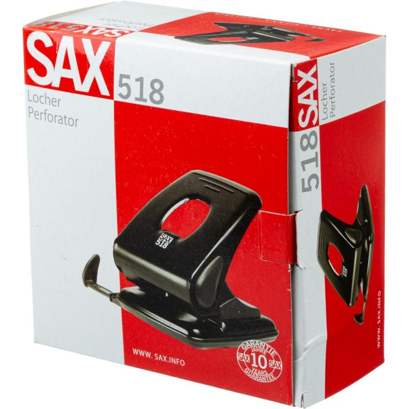 Дырокол SAX 518 до 40л., металл, с лин., синий, Австрия-Венгрия