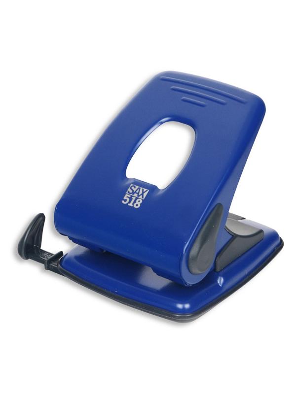Дырокол SAX 518 до 40л., металл, с лин., синий, Австрия-Венгрия