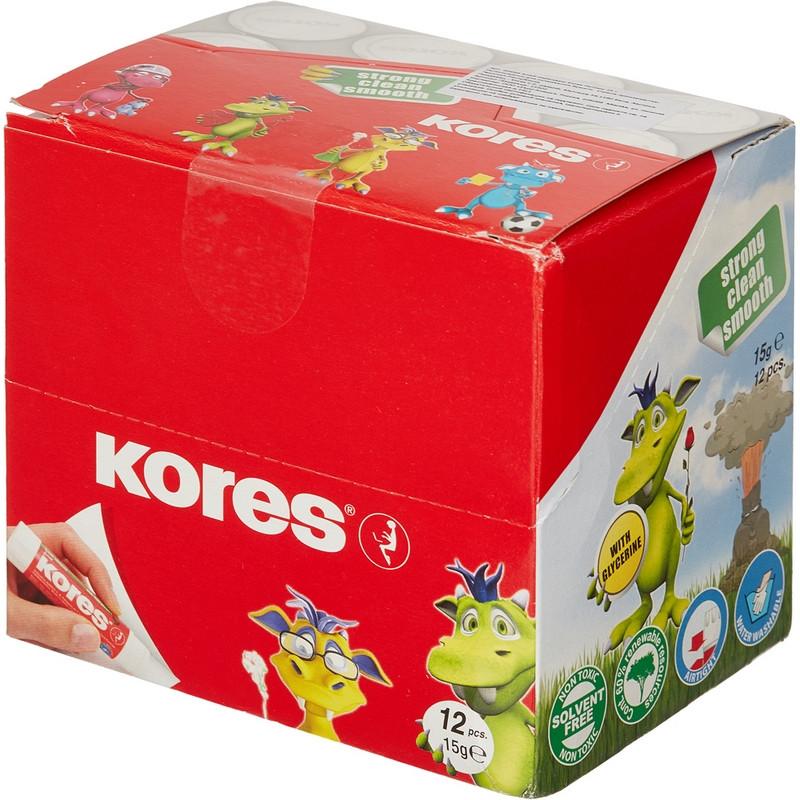 Клей-карандаш школьный 15г KORES GluKIDS 13502
