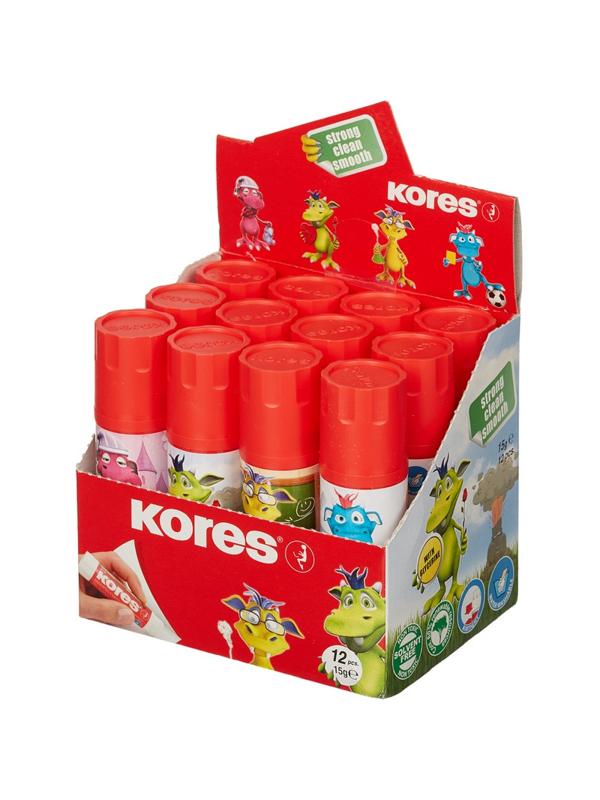 Клей-карандаш школьный 15г KORES GluKIDS 13502