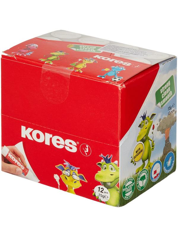 Клей-карандаш школьный 15г KORES GluKIDS 13502