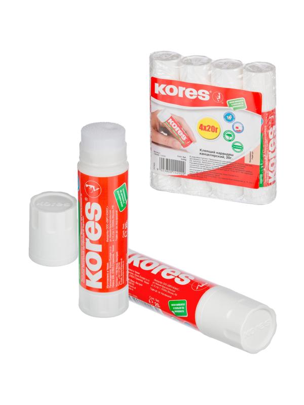 Клей-карандаш 20г KORES 4шт./уп. 14200