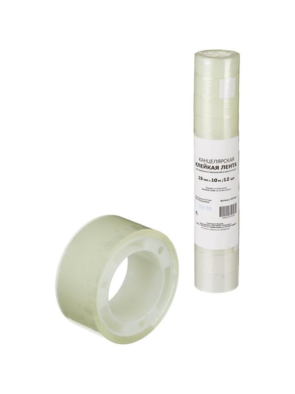 Клейкая лента канцелярская 19х10 12 шт./уп.