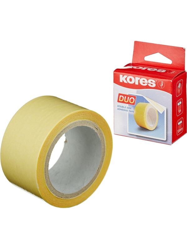 Клейкая лента канцелярская KORES двусторонняя 30х5 55530